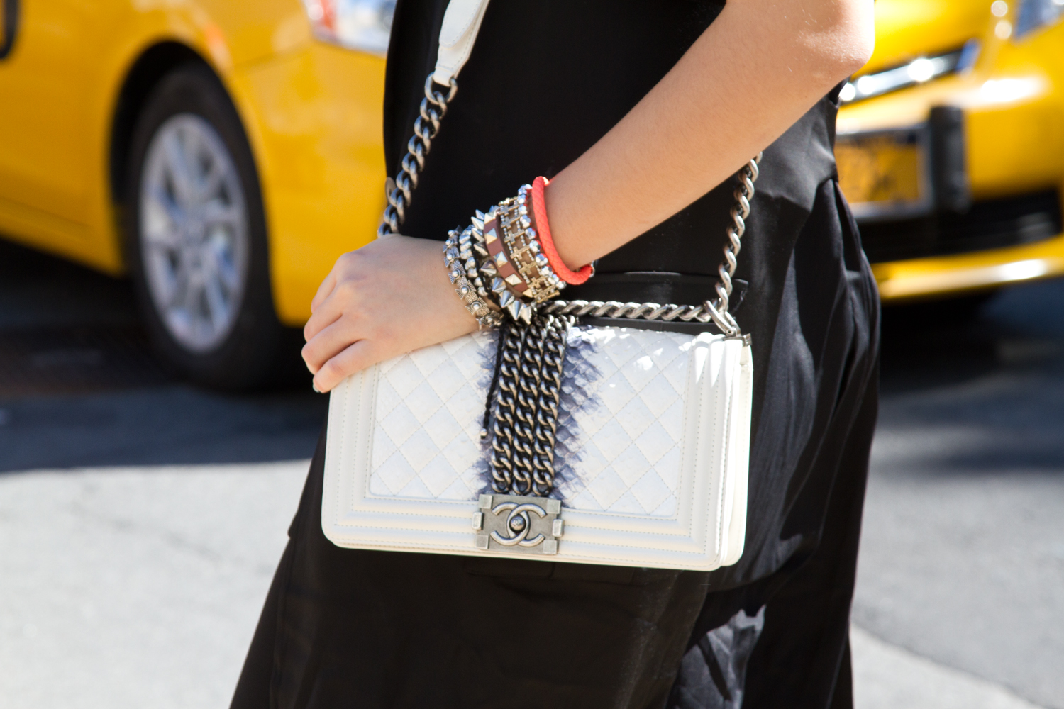 vintage white chanel bag