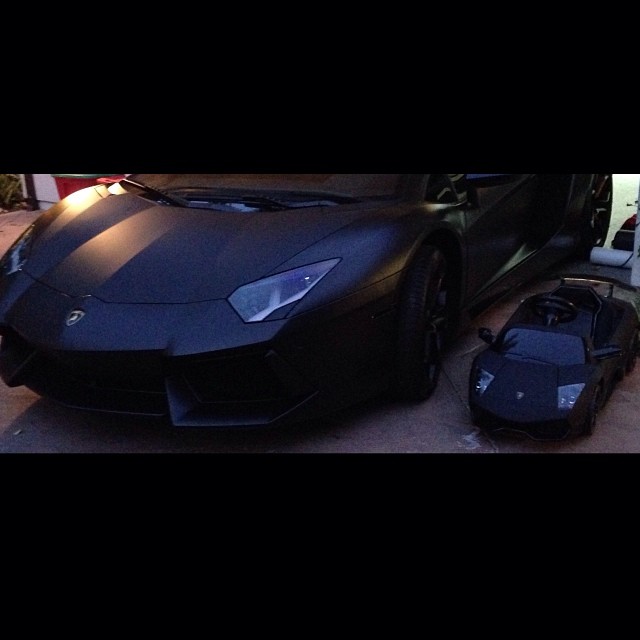 north west kim kanye Lamborghini