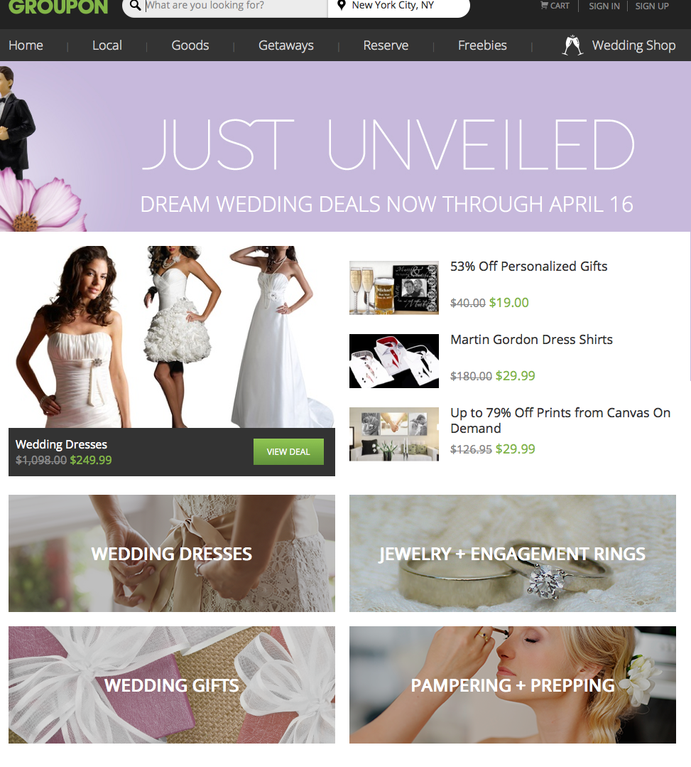 groupon wedding