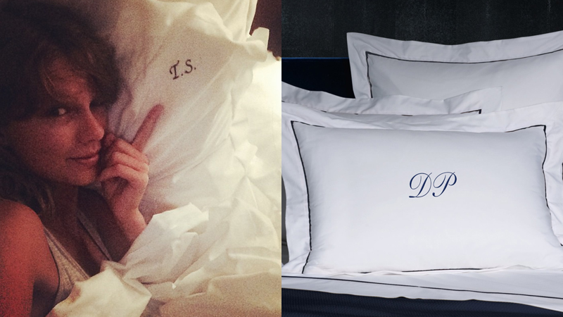 How to Monogram Your Pillows Like Taylor Swift