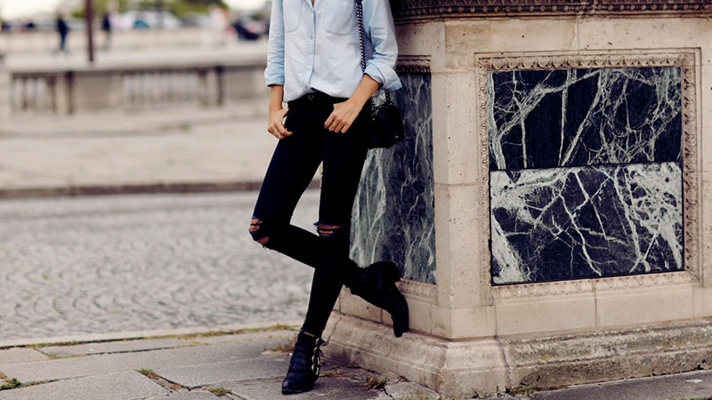 How to wear jeans and boots.