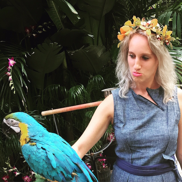 My faded out gray/lavender hue – don't mind my frown, the bird didn't want to be my friend.