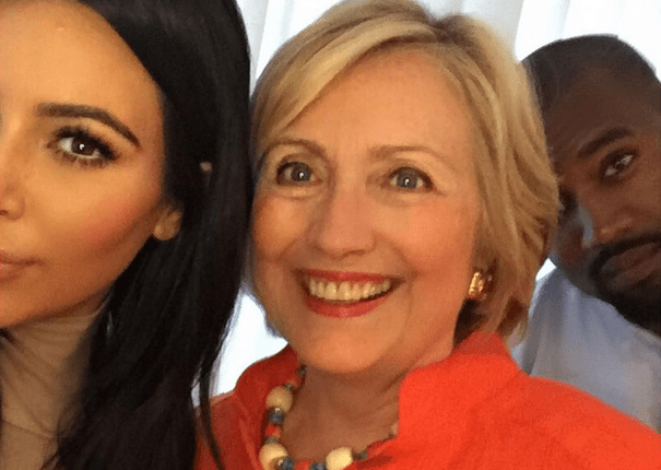 Hillary Clinton and Kim Kardashian