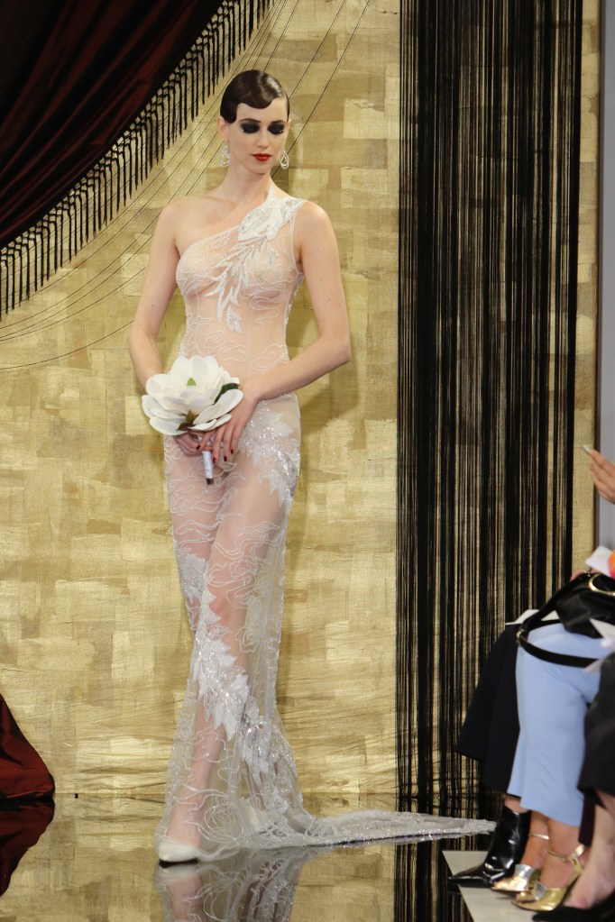 theia khaleesi dress bridal fashion week nude gown