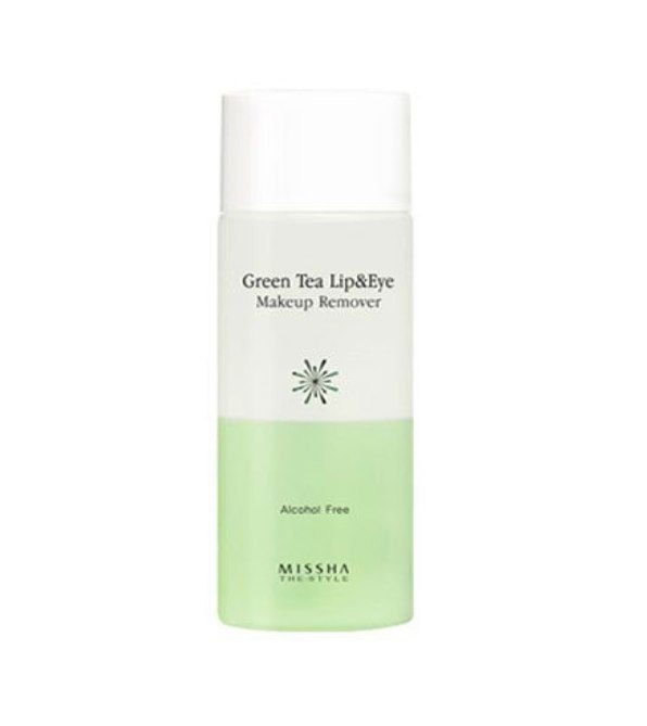 STYLECASTER | Mistletoe Beauty Products | Missha The Style Green Tea Lip & Eye Makeup Remover 