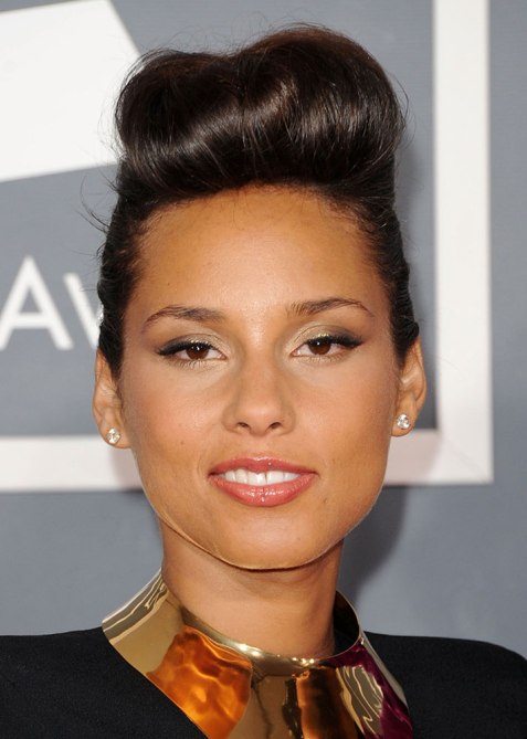 STYLECASTER | Celebrity Pompadours | Alicia Keys