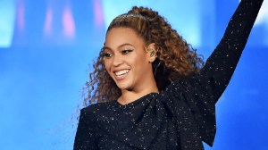 beyonce studded denim shorts