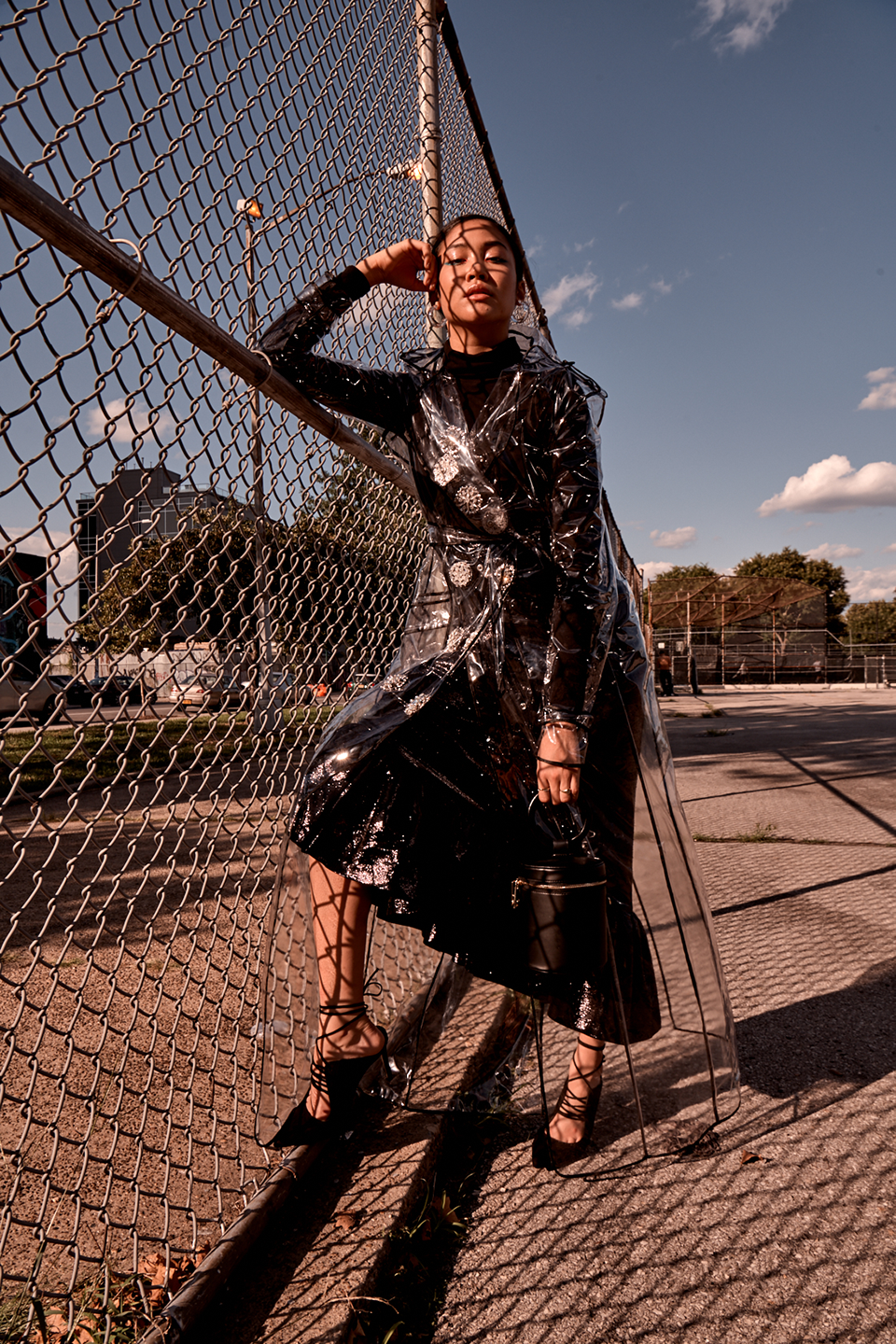 STYLECASTER | Fall Fashion Trends 2018 | Fall Fashion Trends 2018 | Models in Geometric, Muted Trends | Clear Trench