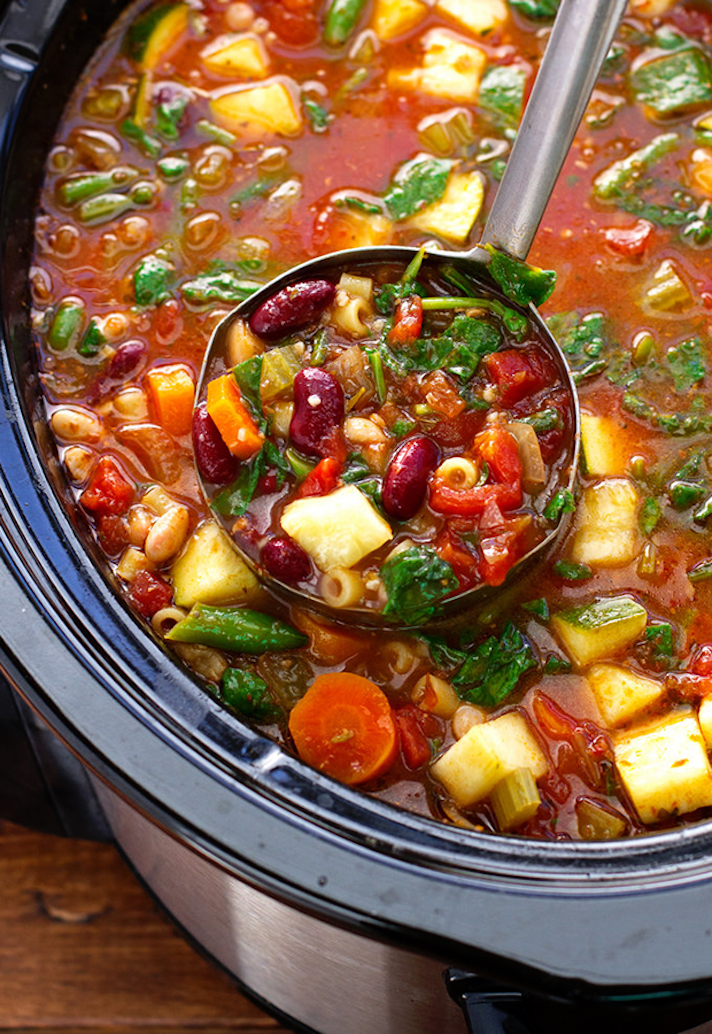 STYLECASTER | 12 Vegetarian Slow-Cooker Soups and Stews | Minestrone