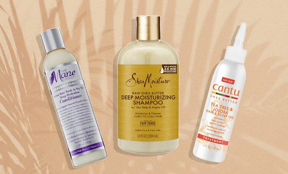 Image: The Mane Choice; Shea Moisture; Cantu. Design: Sasha Purdy / StyleCaster