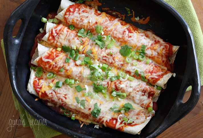 STYLECASTER | 17 Healthy-ish Dinner Recipes for People Who Love Cheese | Cheesy Zucchini Enchiladas