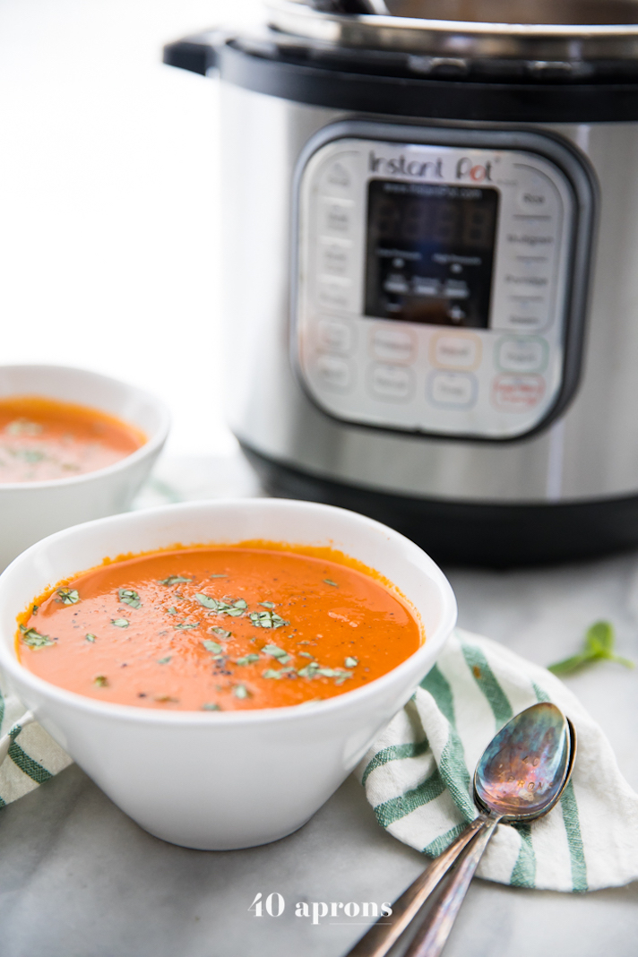 STYLECASTER | 17 Plant-Based Instant Pot Recipes for Meatless Mondays | Tomato Soup
