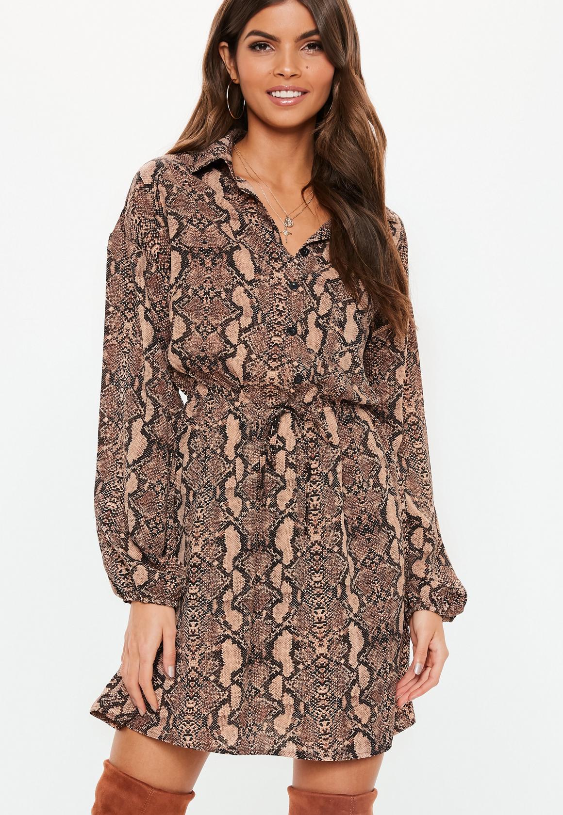 STYLECASTER | Snake Print Mini Dress