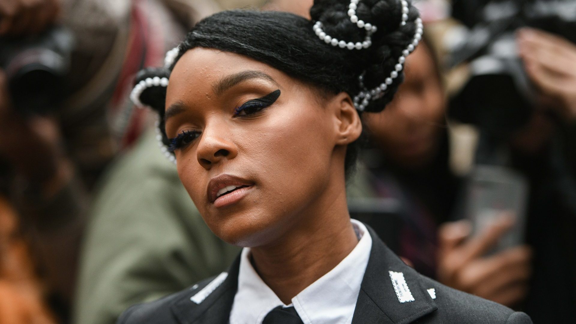 Janelle Monae's PFW Outfit Is Train Conductor Chic