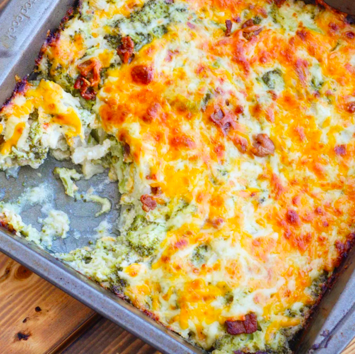 STYLECASTER | 17 Vegetable Recipes That Are Mostly Just Cheese | Cauliflower, Broccoli, and Cheese Bake