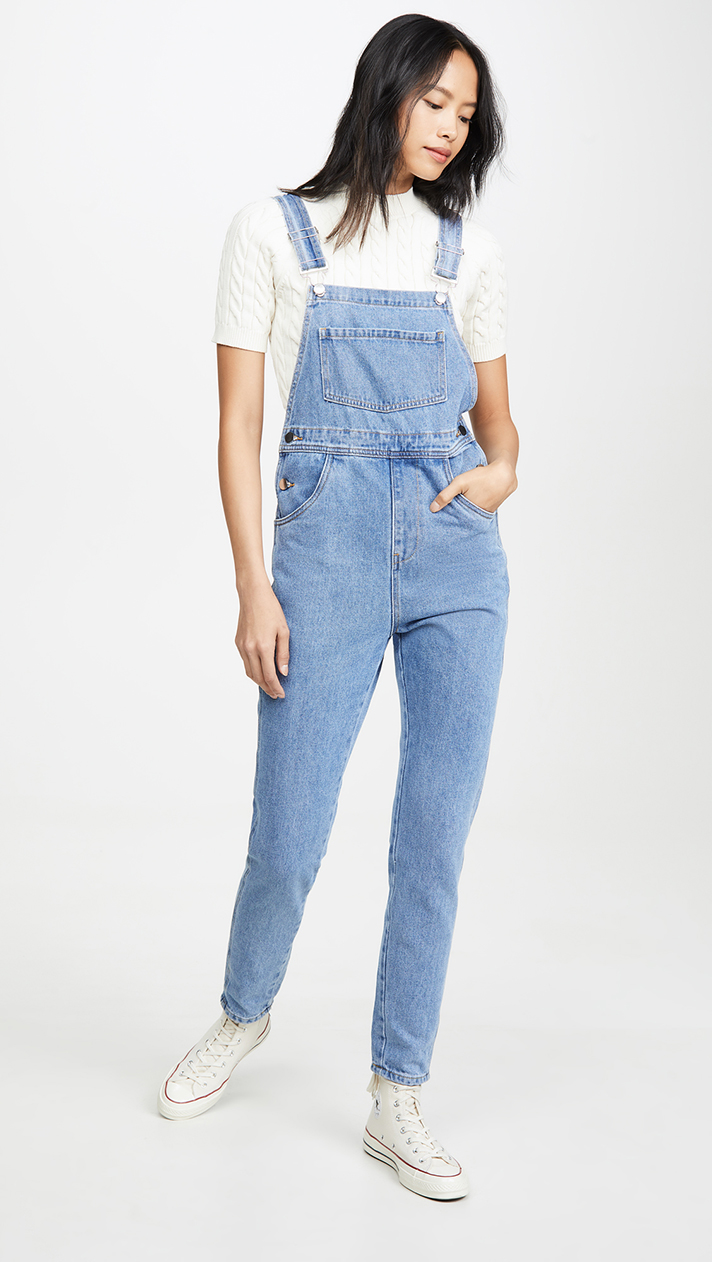 STYLECASTER | Long Denim Overalls Are a Romantic Addition to Any Fall Wardrobe