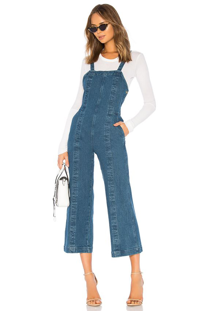 STYLECASTER | Long Denim Overalls Are a Romantic Addition to Any Fall Wardrobe