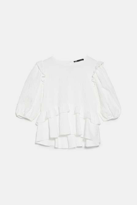 zara spring top white