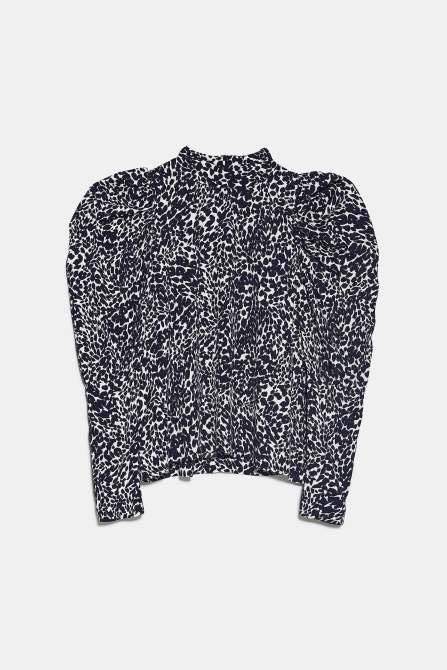 zara spring top print