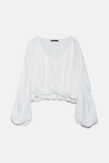 zara spring top white