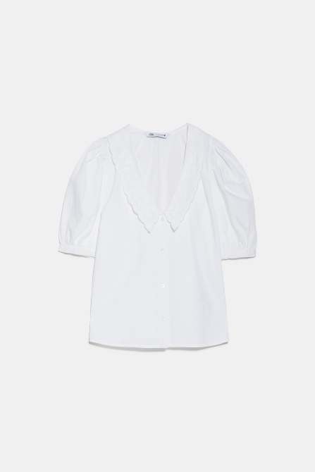 zara spring top white