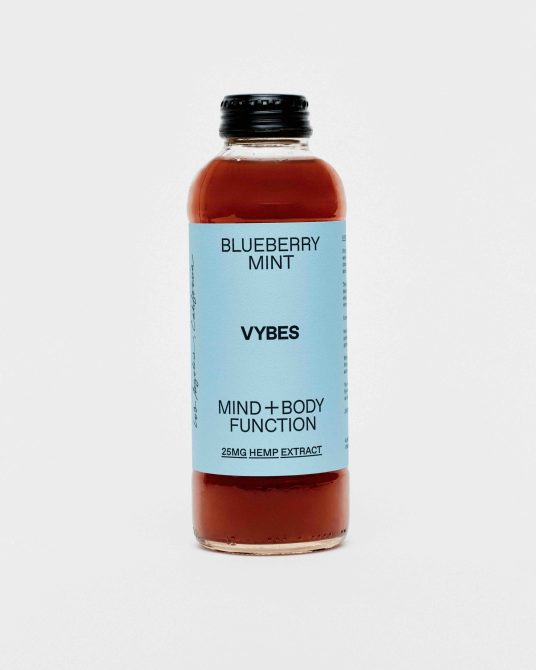 STYLECASTER | Best CBD Drinks | Vybes blueberry mint
