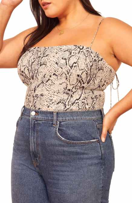 STYLECASTER | Nordstrom Plus-Size Sale 2020 | snake print cami top