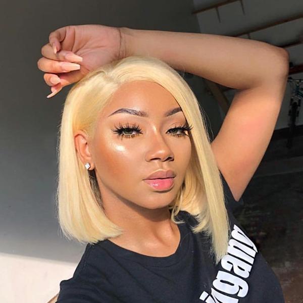 LuvMe Hair Blonde 613 Bob Side Part Lace Frontal Wig