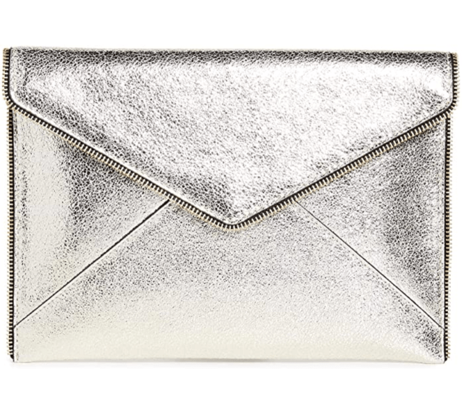 Rebecca Minkoff Silver Clutch on Amazon
