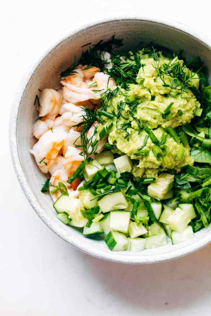 STYLCASTER | easy summer salads | avocado shrimp salad