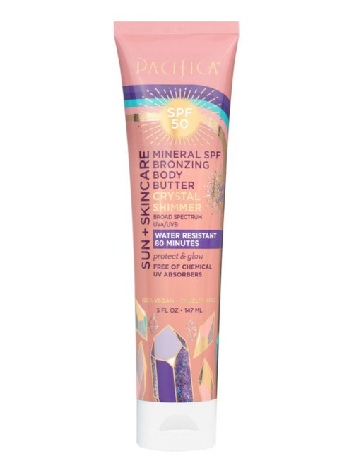 Pacifica Sun + Skincare Mineral SPF Bronzing Body Butter Crystal Shimmer SPF 50