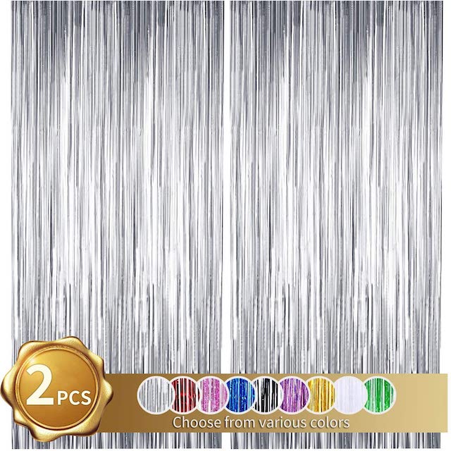 BEISHIDA 2 Pack Foil Fringe Curtain