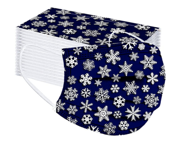 50 Pcs Adults Christmas Disposable Face Masks