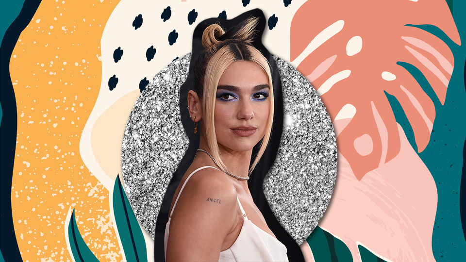 STYLECASTER | Dua Lipa Leaf Dress