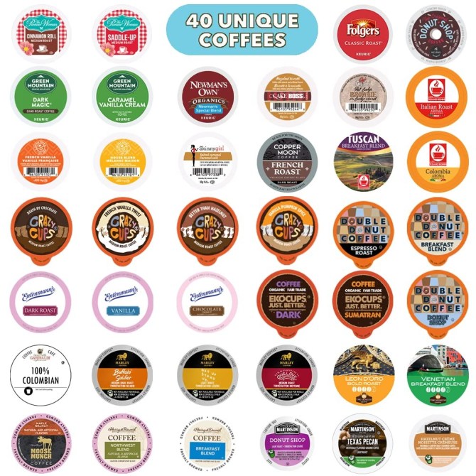 Crazy Cups Coffee Pods Variety Pack Sampler