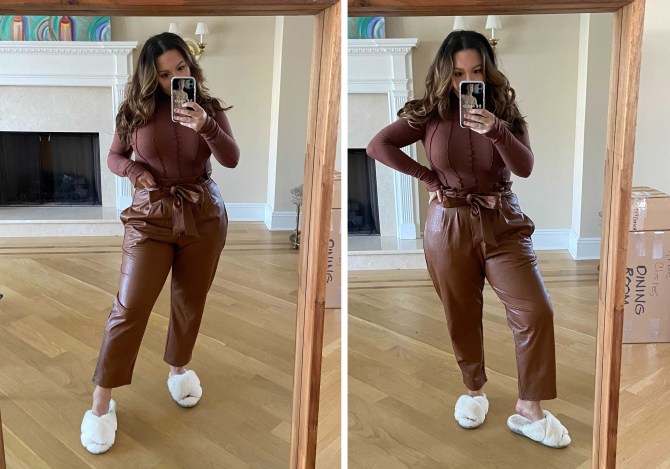 STYLECASTER | Commando Faux Leather Paperbag Pants