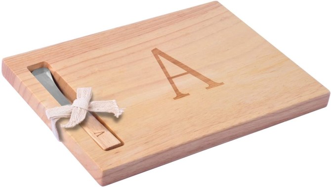 Miicol Monogram Oak Wood Cheese Board Amazon