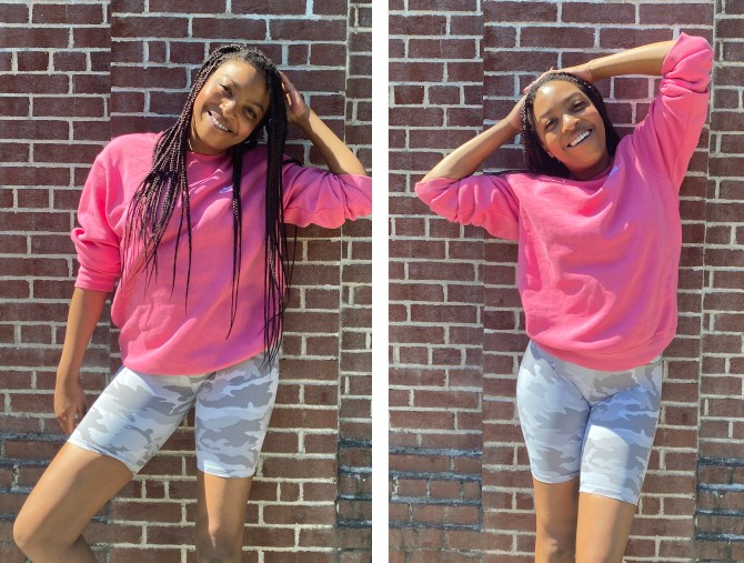 STYLECASTER | Beyond Yoga Spacedye Bike Shorts Dupe