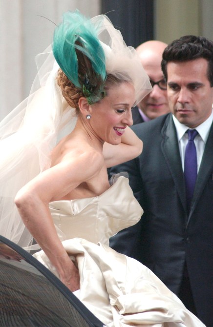 STYLECASTER | Carrie Bradshaw Bird In Hair