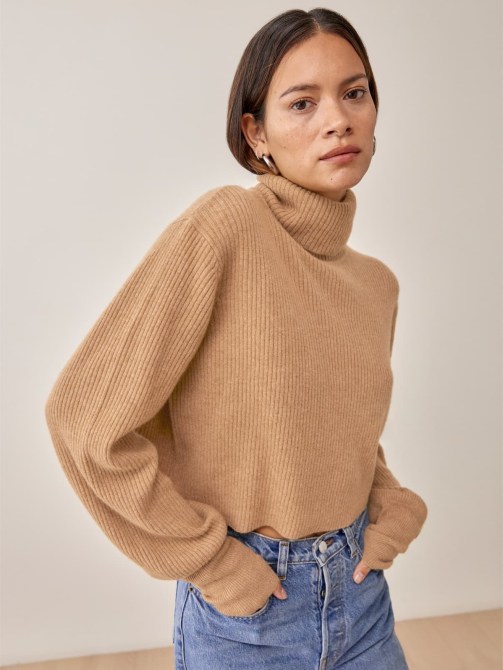 Reformation Luisa Cropped Cashmere Sweater