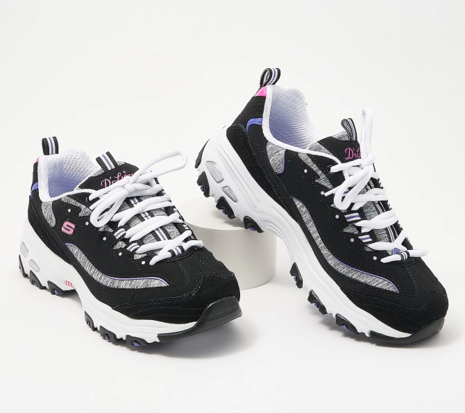 Skechers D'Lites Mesh Lace Up Sneakers