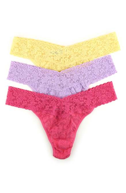 3-Pack Original Rise Lace Thongs