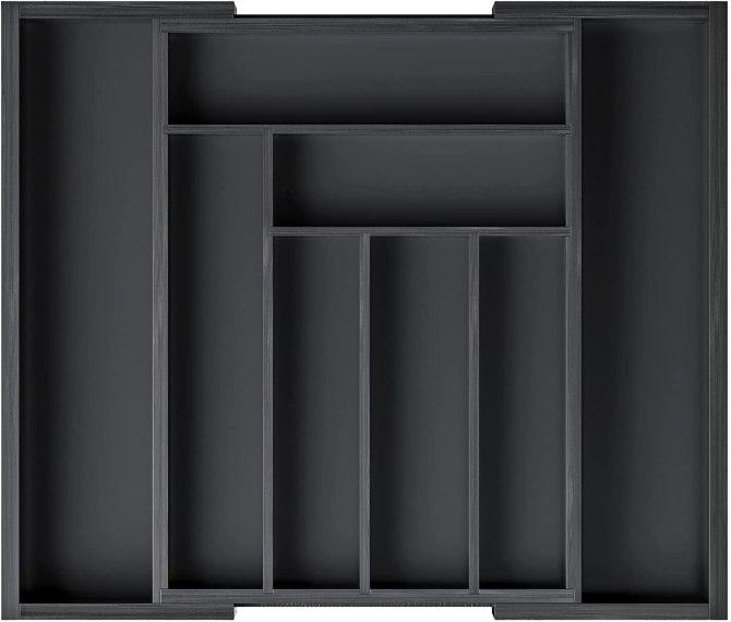 Pipishell Bamboo Expandable Drawer Organizer