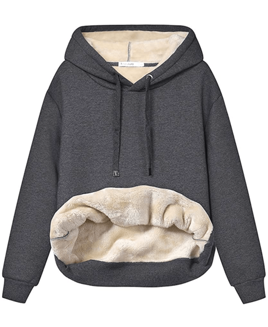 Haellun Sherpa Lined Pullover Hooded Sweatshirt Amazon
