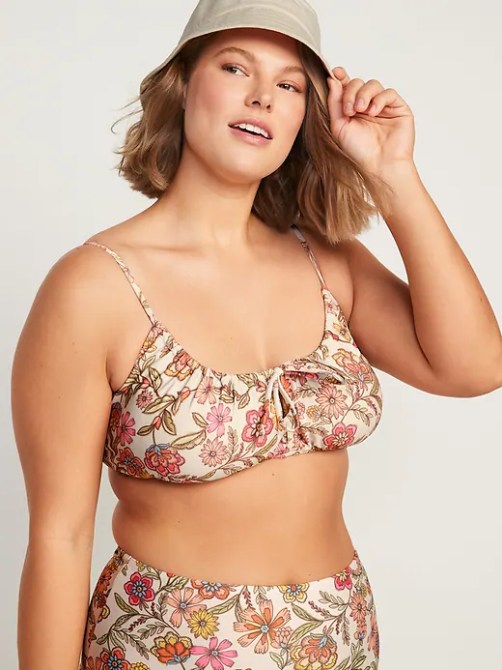 Gathered Keyhole-Front Bikini