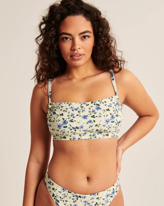 Curve Love Straight Neck Swim Top