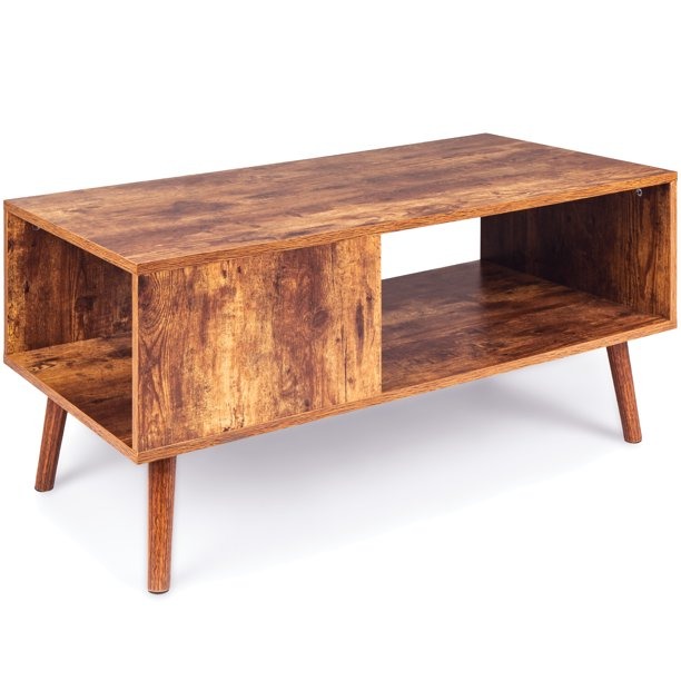 Best Choice Products Wooden Mid-Century Modern Retro Coffee Table Walmart