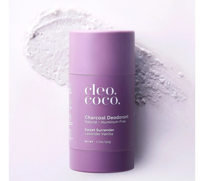 Cleo + Coco Charcoal Deodorant Lavender Vanilla QVC