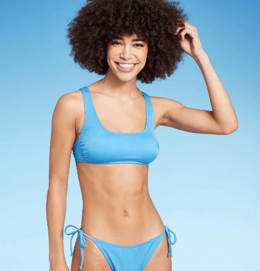 Ribbed Bralette Bikini Top