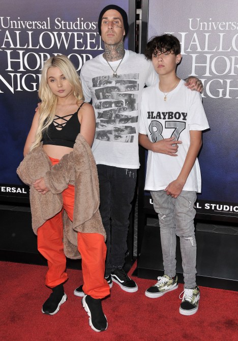 Travis Barker Alabama Barker Landon Barker